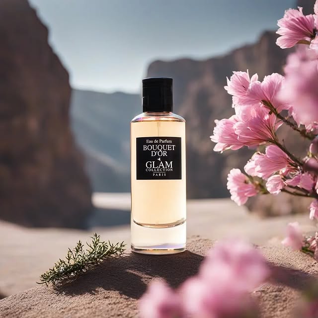 Flacon de parfum glamcollection paris : bouquet d'or